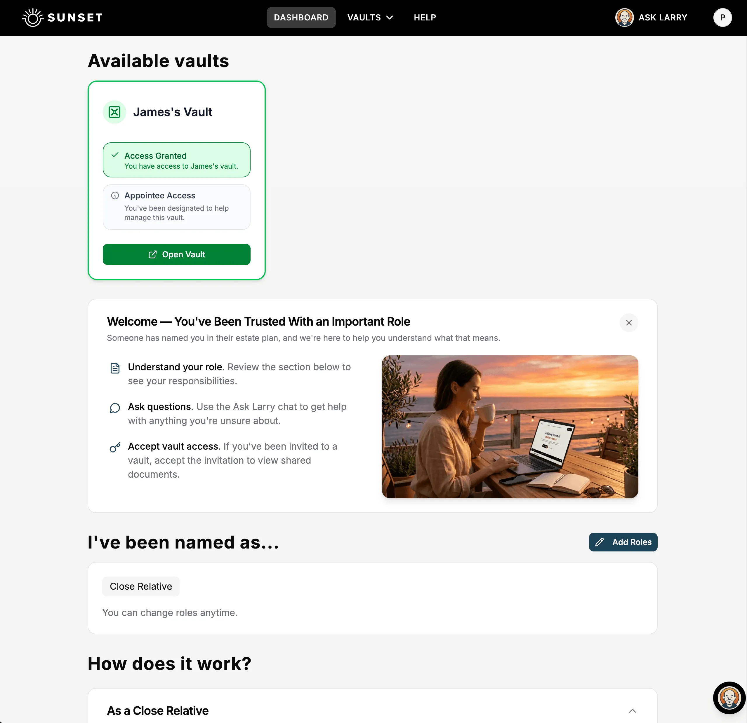 Heir dashboard